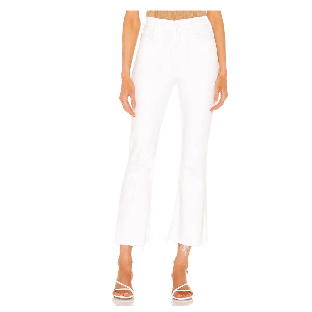 MOTHER The Hustler Ankle Fray Jeans Fairest Of Them All‎ White High Rise 26